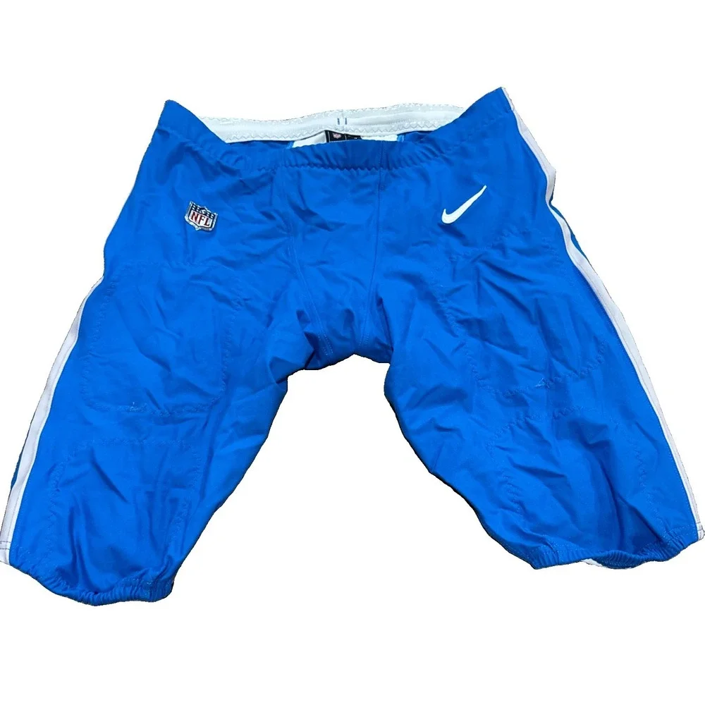 2023 Detroit Lions NFL Game Issued Worn Blue Pants Nike DRI-FIT Size 40 Short